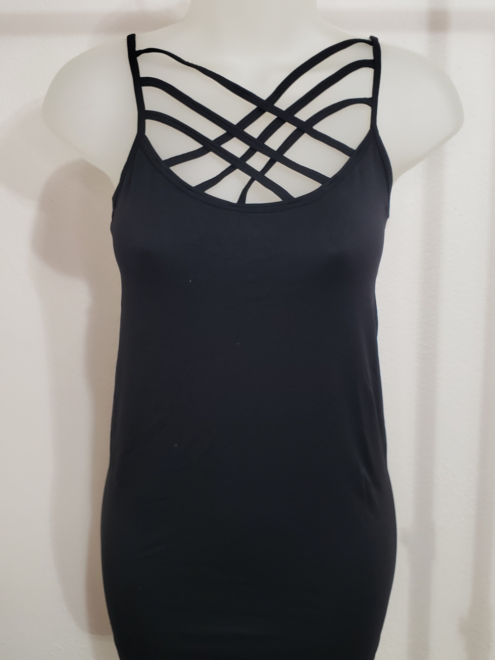 Zenana Outfitters Black Crisscross Strap Tank